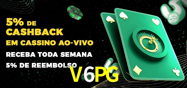 Promoções do cassino ao Vivo V6PG